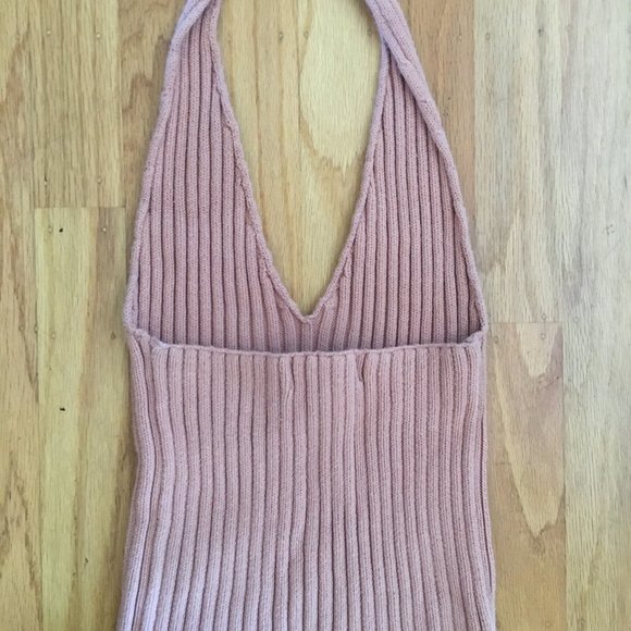 Forever 21 Pink Ribbed Halter Top - Picture 2 of 3